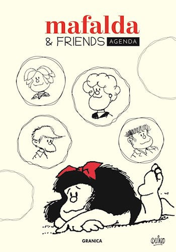 Agenda Mafalda 2024 Friends Anillada Blanca